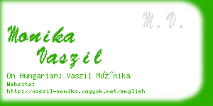 monika vaszil business card